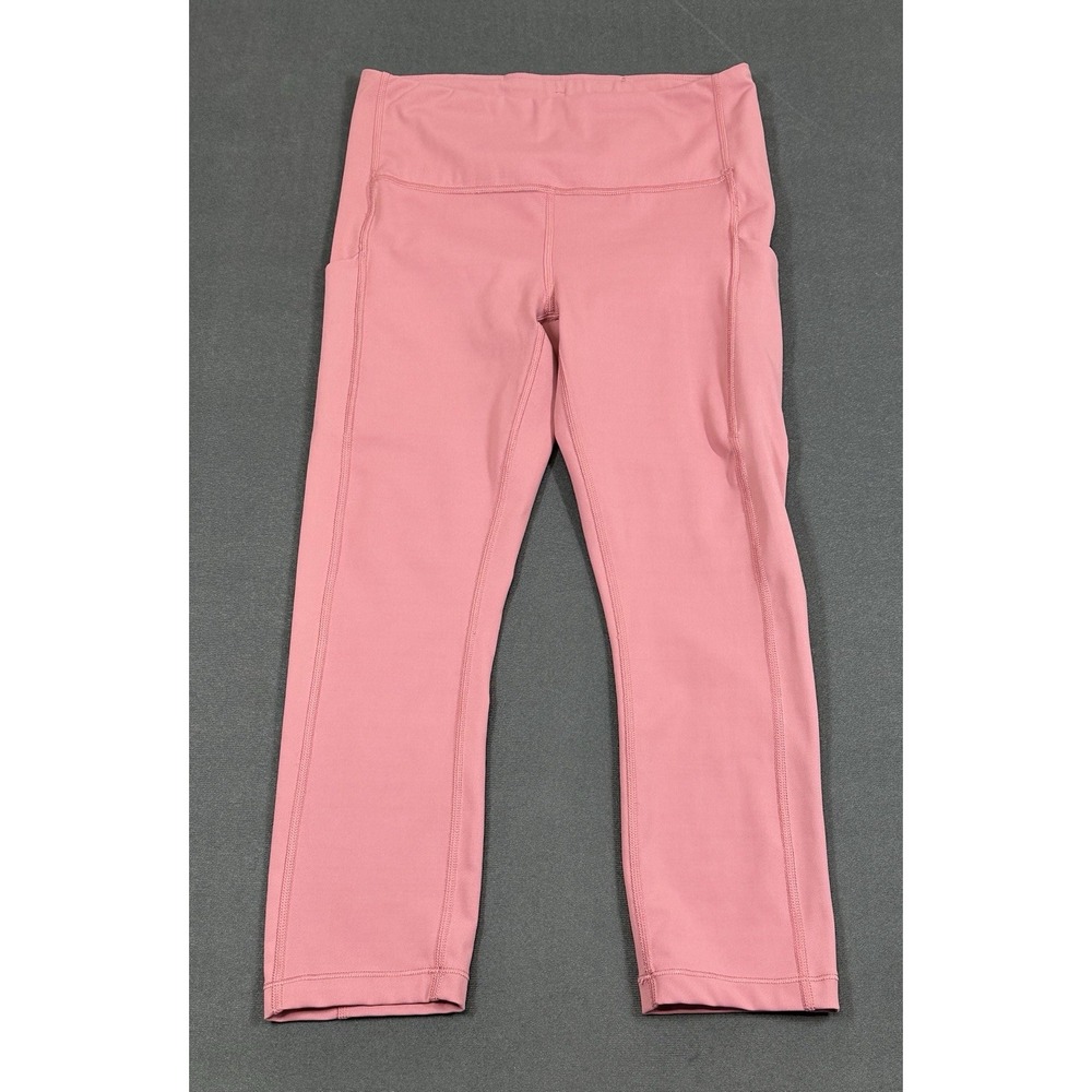 Athleta Ultimate Stash Pocket Capri Legggings Womens Size S Pastel Pink Yoga